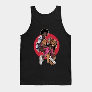 Tiger and a Lady - cyberpunk Tank Top